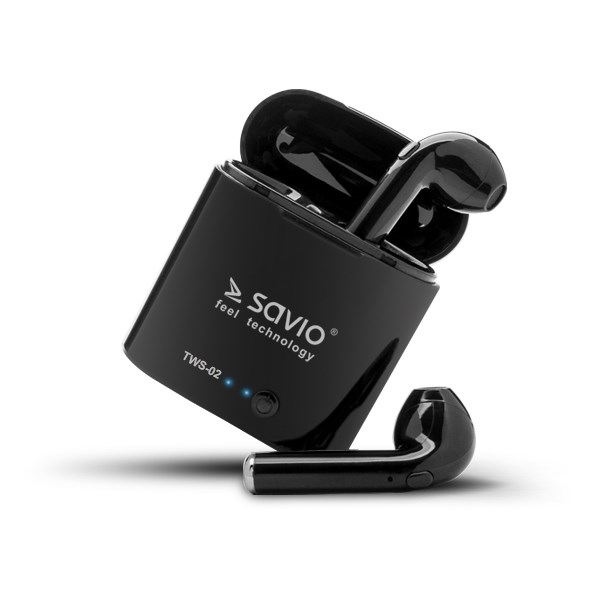 Dëgjuese Savio TWS-02, Wireless, të hirta