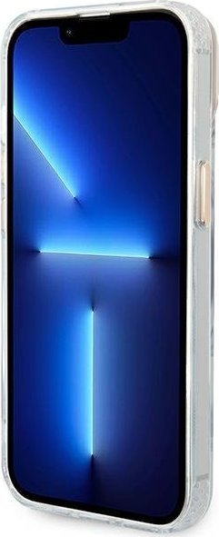 Futrollë për telefon Guess GUHMP14SHTRMD iPhone 14, 6.1", MagSafe, transparente me të artë