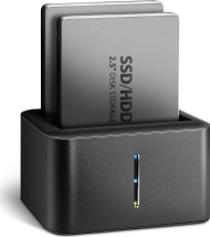 Docking station Axagon ADSA-D25 CLONE MINI, USB 3.0 5 Gbps, për 2 disqe 2.5", gri