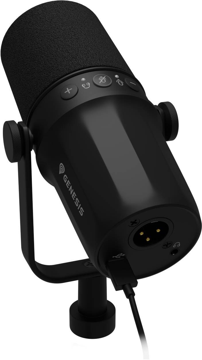 Mikrofon dinamik Genesis RADIUM 750D, USB dhe XLR, për streaming, i zi