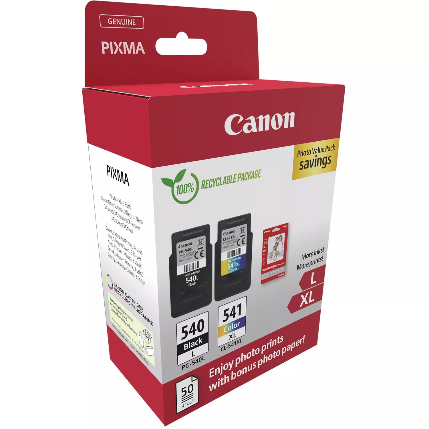 Ngjyrë Canon PG540L/CL541XL PVP, e zezë