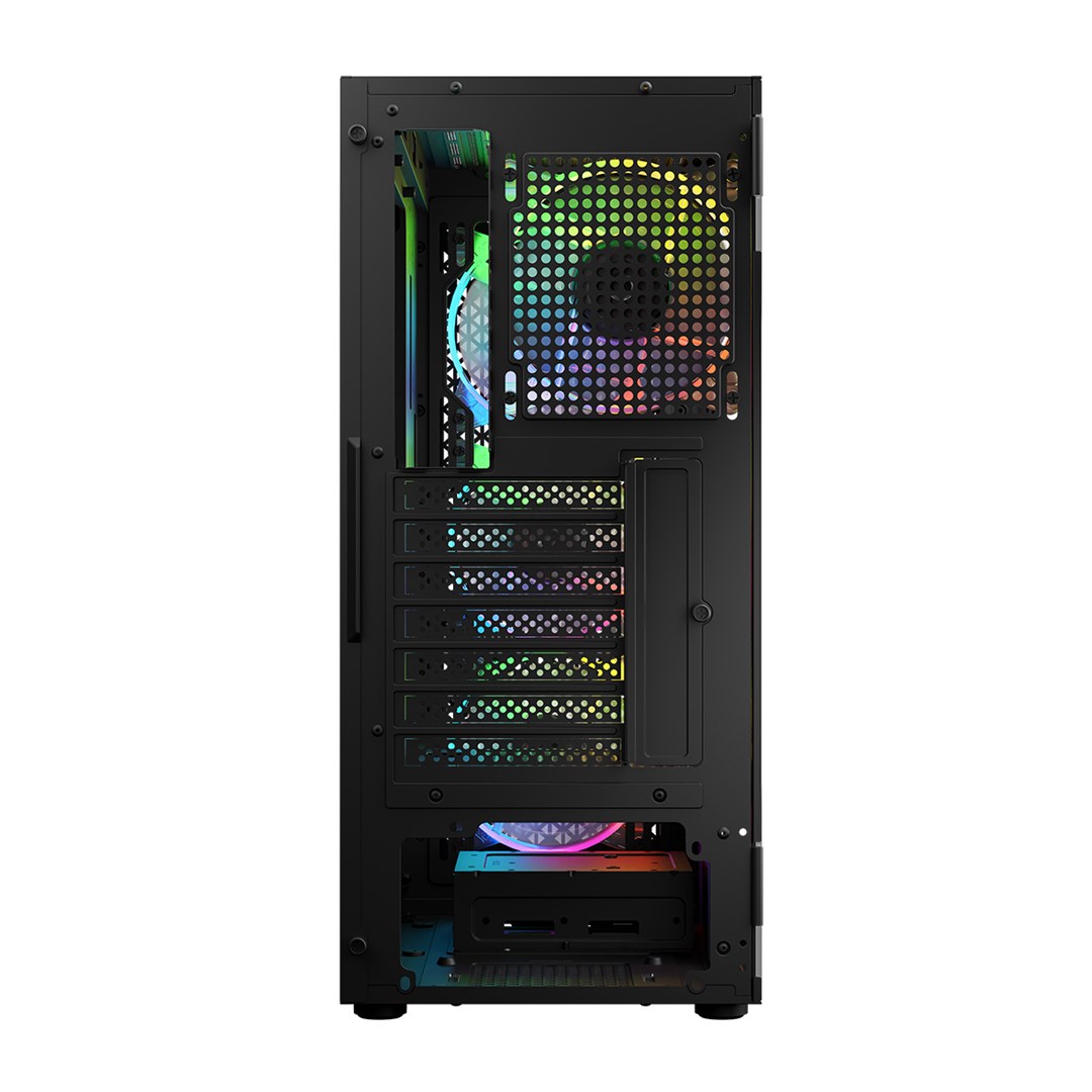 Kutia kompjuterike Logic Concept Aramis, MIDI Tower, ARGB, e zezë