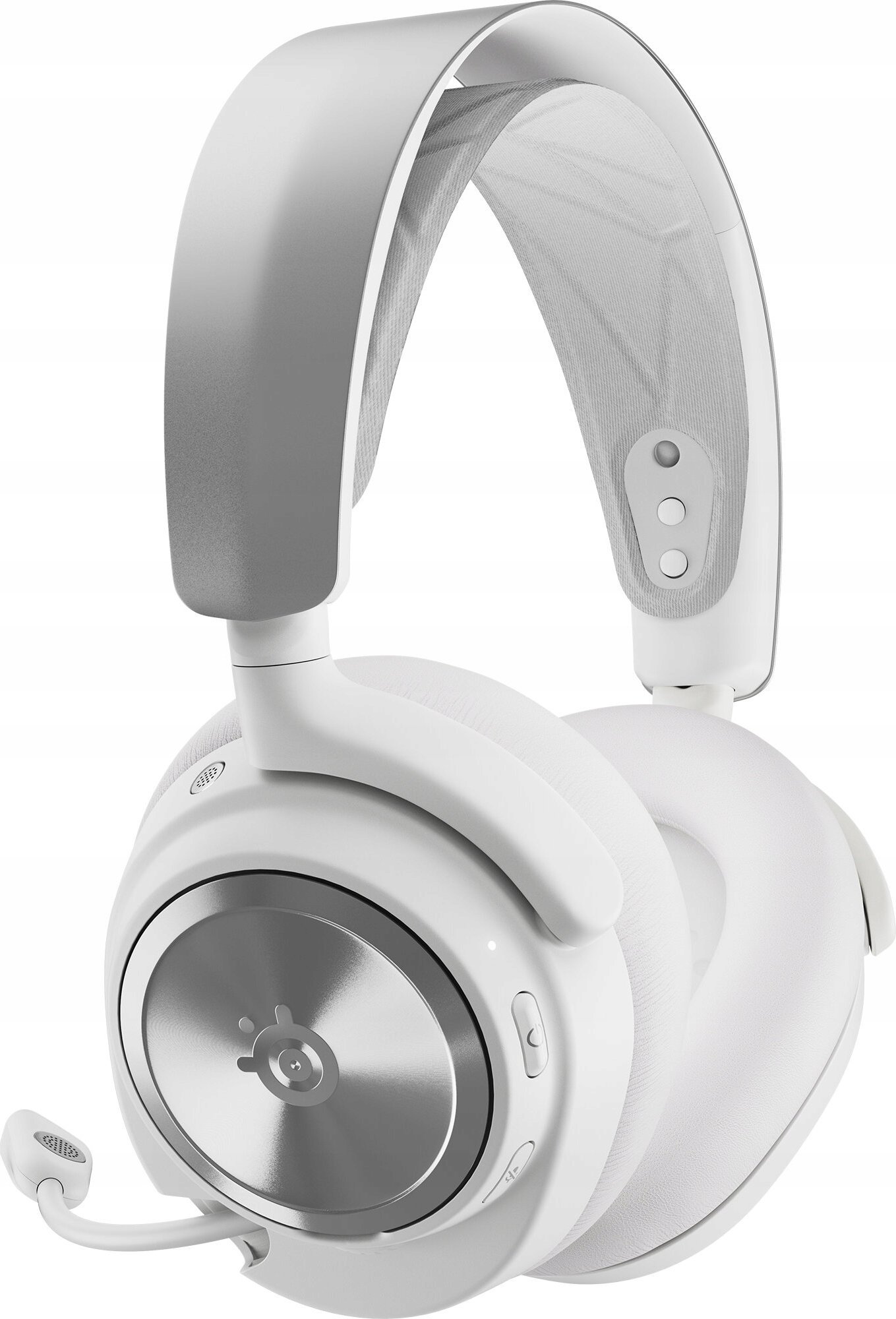Kufje gaming SteelSeries Arctis Nova Pro Wireless, pa tela, me mikrofon, të bardha
