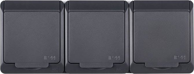 Prizë trefishe Hermes, 16A, IP44, antracit
