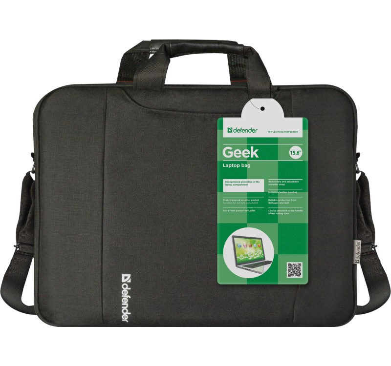 Çantë dore për laptop Defender Geek, 15.6", e zezë