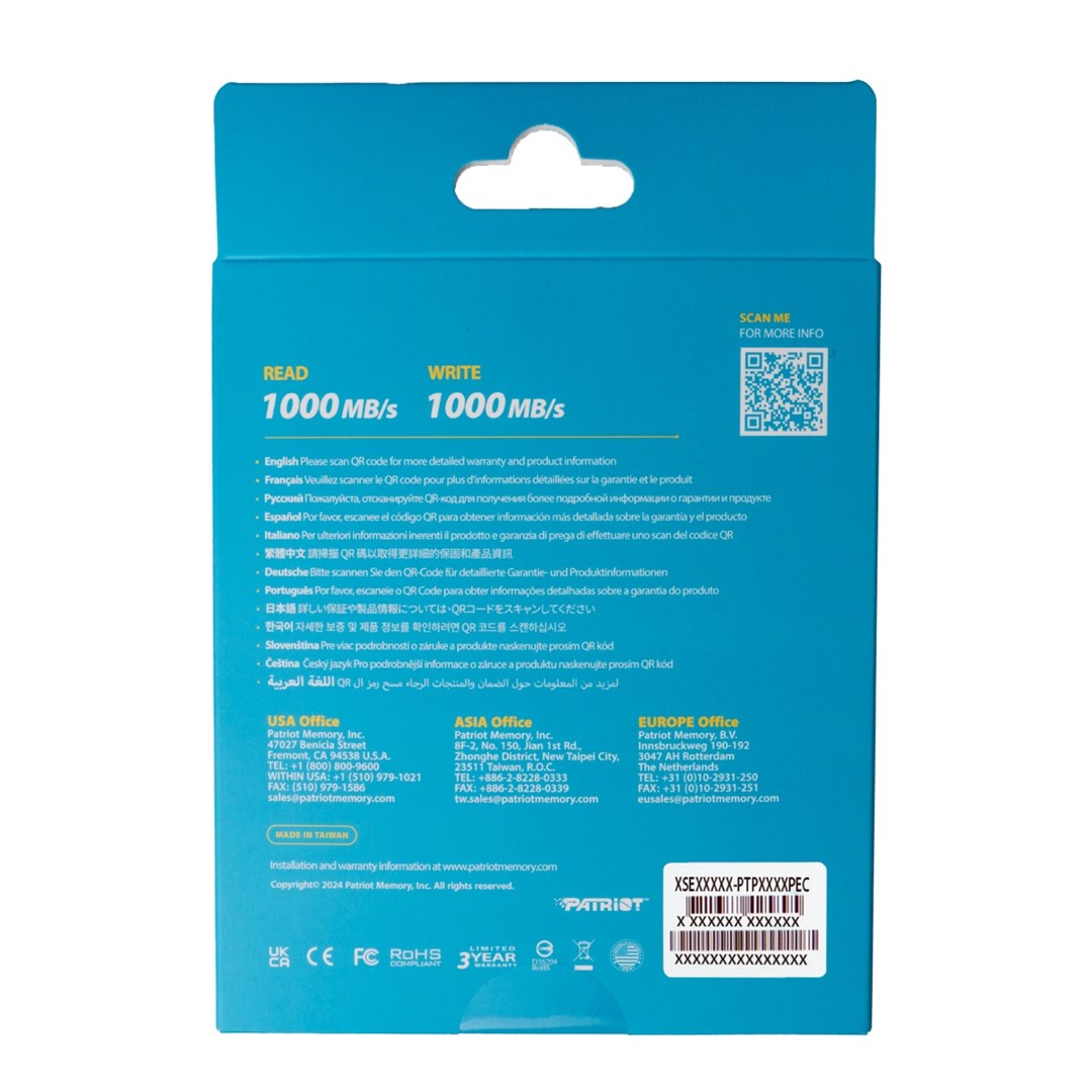 Kuti eksternale për SSD M.2 Patriot Memory TXD PV810UPNGM, USB 3.2 Gen2, NVMe, e zezë