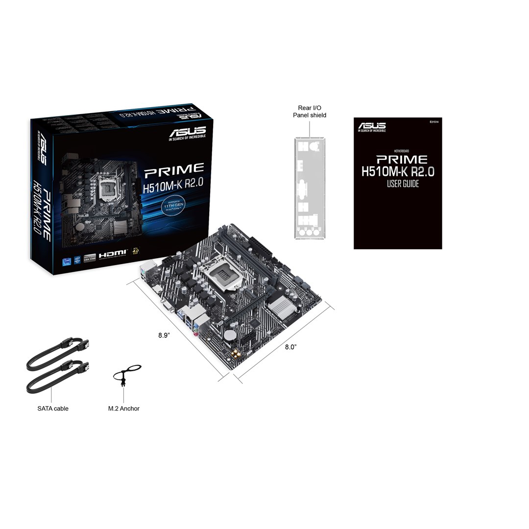 Pllakë amë ASUS PRIME H510M-K R2.0 Intel H510 LGA 1200 (Socket H5) micro ATX