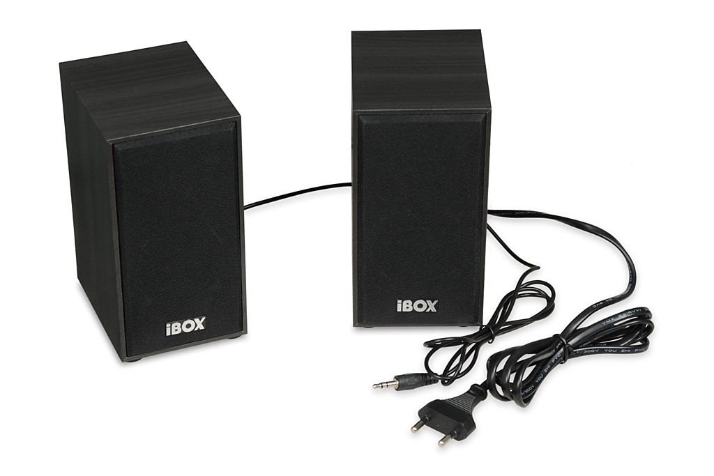 Bokse kompjuterike iBOX SP1, 2.0, me kabllo 3.5mm, të zeza