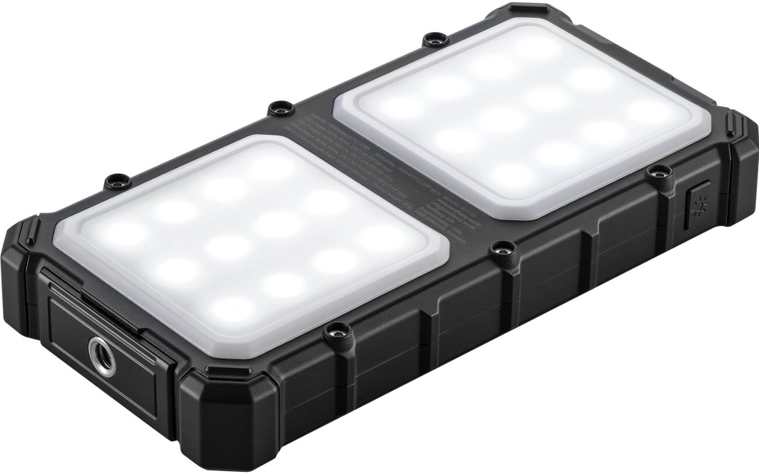 Powerbanku Sandberg Solar CampLED 10000, 10000mAh, panel diellor, LED, i zi