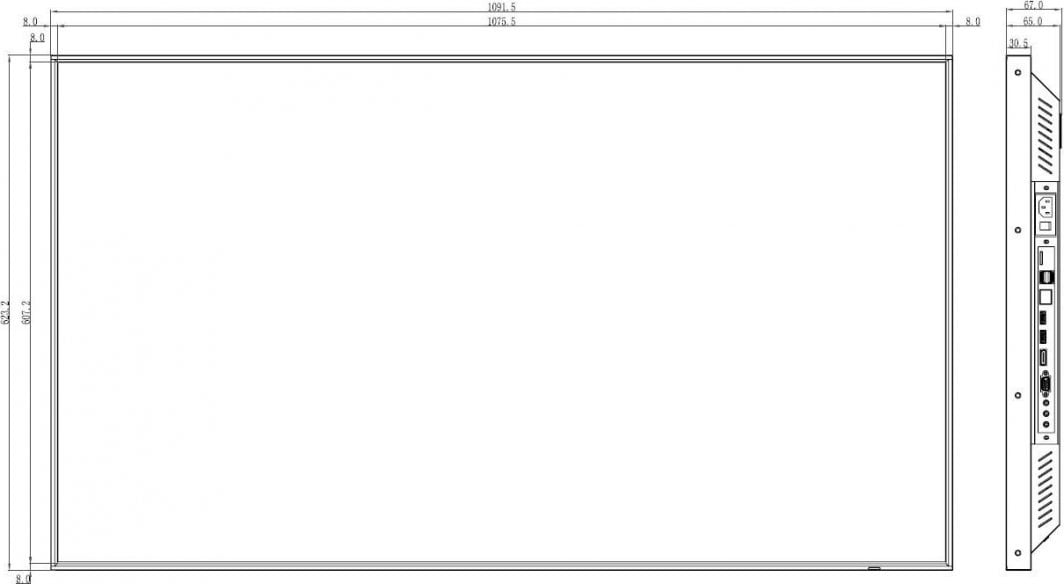Monitor Dahua LM49 S400, 49", 4K UHD, me altoparlantë të integruar, i zi