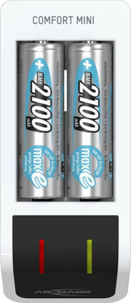 Karikues baterish Ansmann Comfort Mini 1001-0091-01, 2x AA 2100 mAh, USB, gri