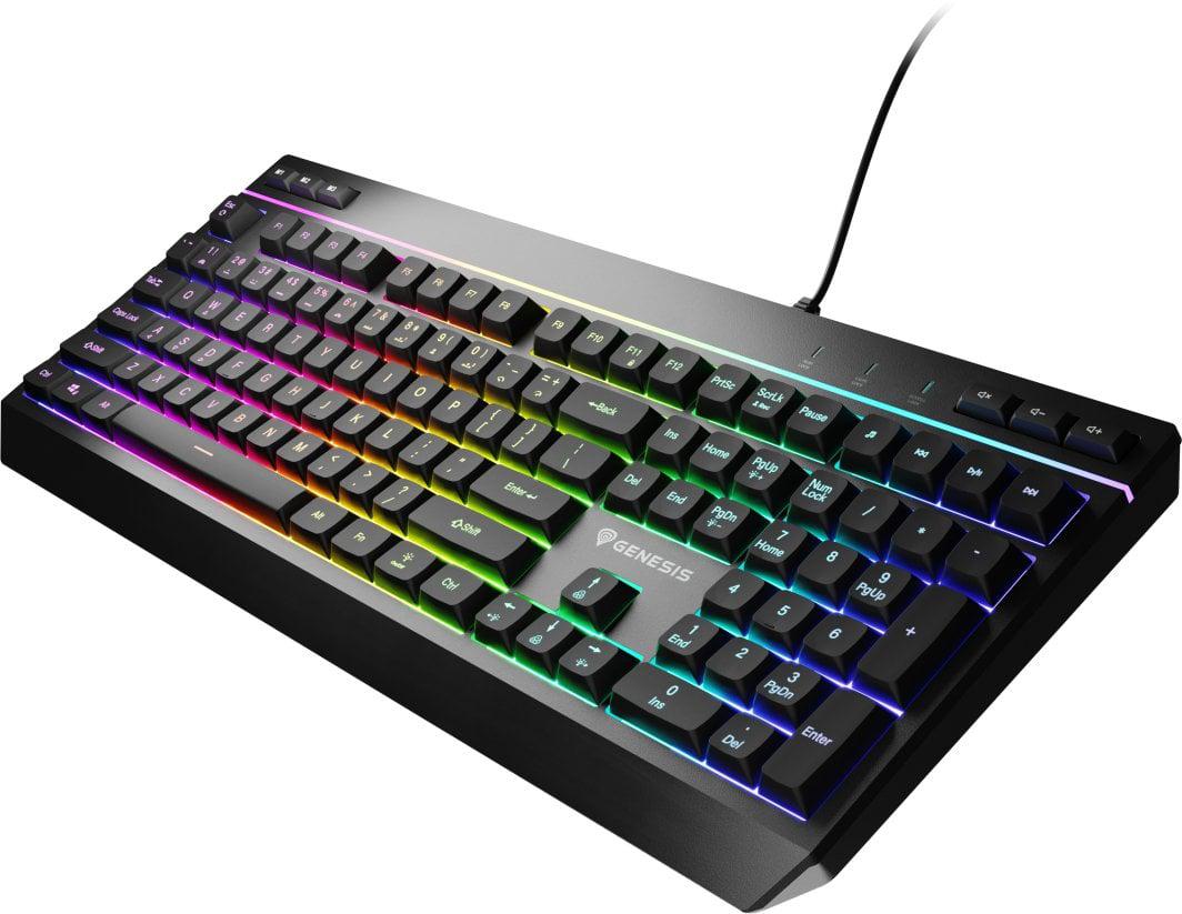 Tastierë Genesis Rhod 530 RGB, me kabllo, layout ENG UK, e zezë
