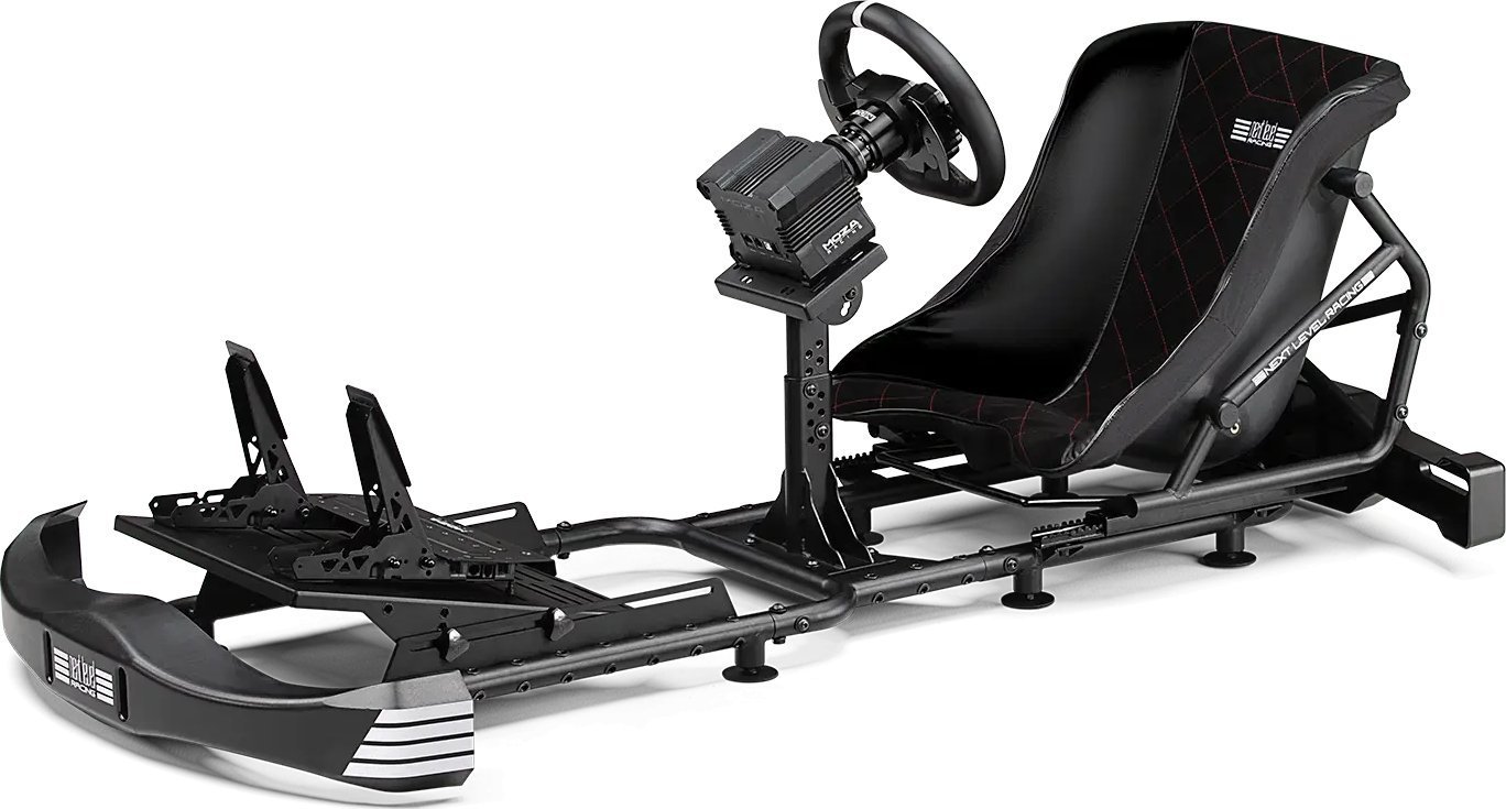 Kokpit simulimi Uni Next Level Racing Go Kart Simulator Cockpit Plus, sedilje e rregullueshme, kornizë e fortë, i zi