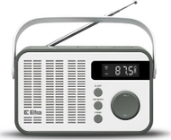Radio portative Eltra OLIWIA PLL, dixhitale, me alarm, gri e bardhë