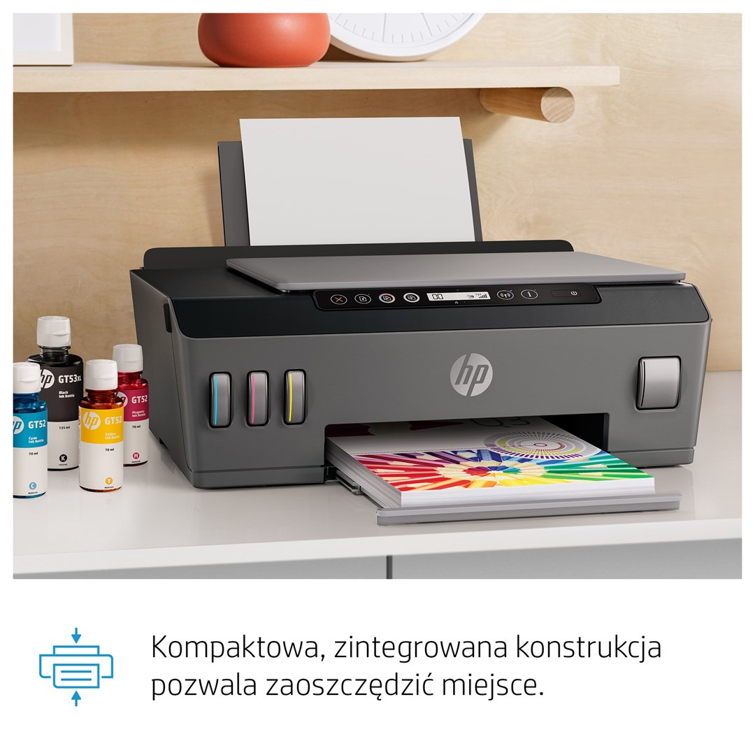 Printer multifunksional HP Smart Tank 515, Inkjet termal, i zi