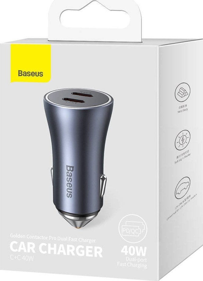 Karikues makine Baseus Golden Contactor Pro CGJP000013, 2x USB C, 40W, i zi