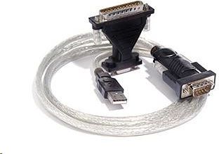 Kabllo PremiumCord USB A - RS 232, USB, e zezë