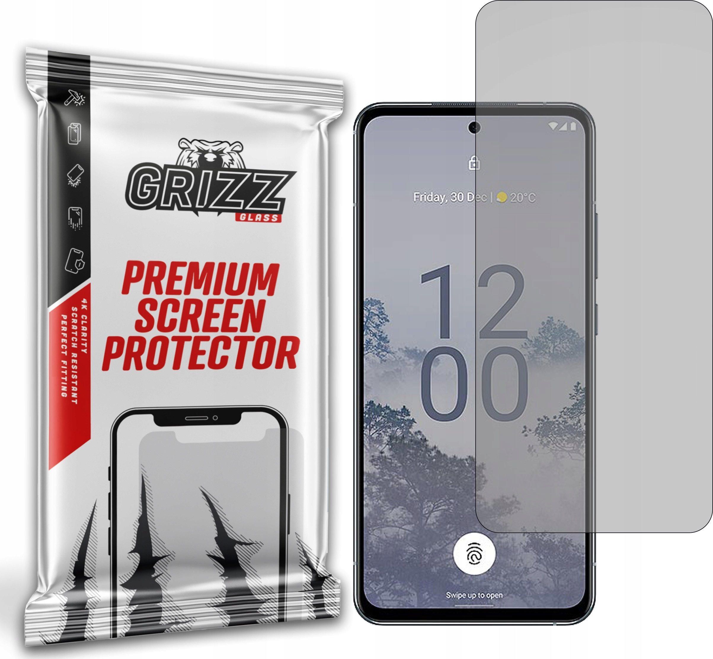 Mbrojtëse ekrani GrizzGlass Matte Film, për Nokia X30, mat