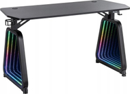 Tavolinë gaming Cortek Spectre Infinity, LED RGB, strukturë e fortë, e zezë