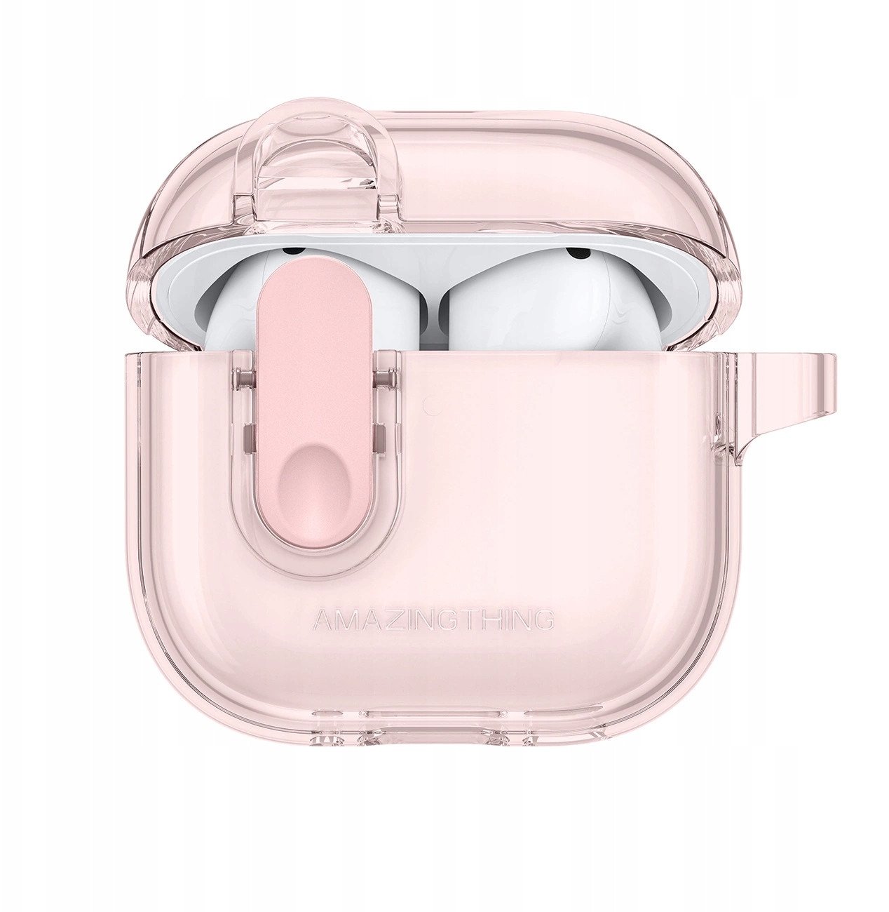 Kuti mbrojtëse AmazingThing Minimal për AirPods 4, TPU, mbështetje wireless, rozë