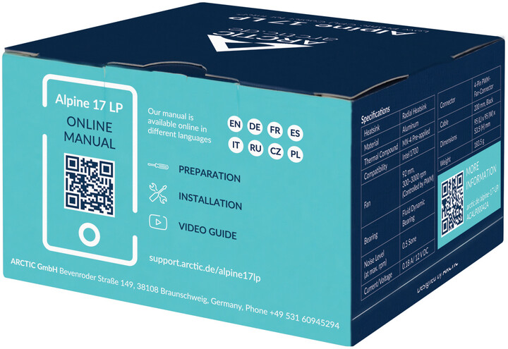 Ftohës për procesor Arctic Alpine 17 LP