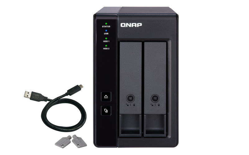 Kabinet zgjerimi QNAP TR-002, 2 slote 2.5"/3.5", USB 3.2, i zi