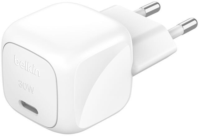 Полнач Belkin 30W USB C, PD и PPS, со кабел USB C 1m, бел