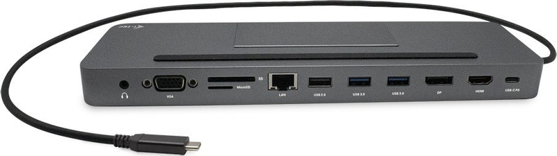 Docking station I-tec Metal USB-C Ergonomic, 4K 3x display, Power Delivery 85W, me karikues universal 100W