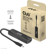 Adapter USB C në HDMI Club 3D CAC 1588, 8K 60Hz, 4K 120Hz, i zi