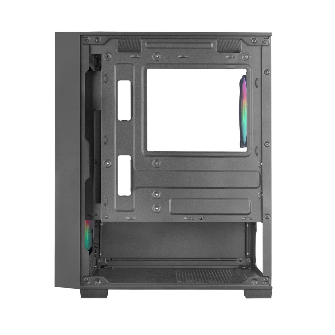 Kasa gaming Mars Gaming MC VORTEX, mini tower MicroATX, 3 fshesa FRGB 120mm, e zezë