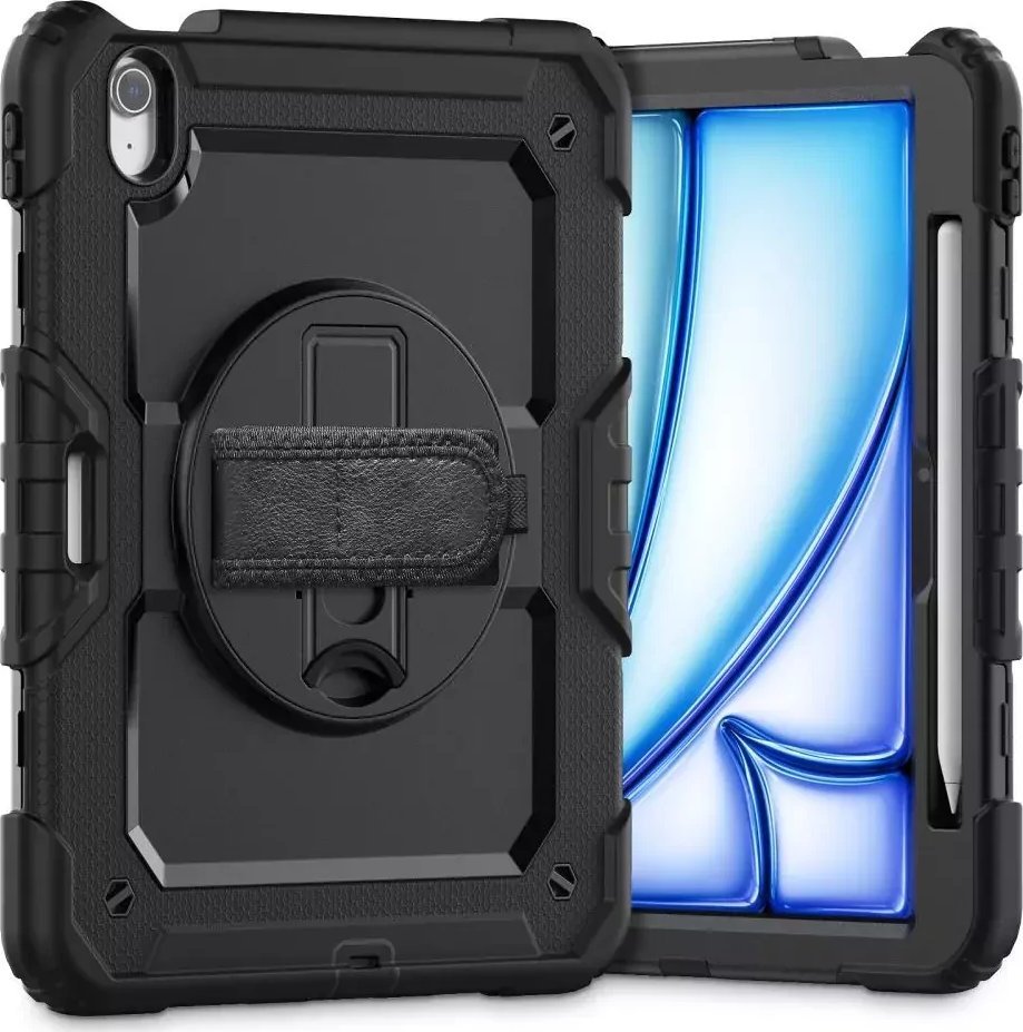 Заштитна футрола за таблет Tech-protect SOLID360 за iPad Air 11" 6 2024, со заштитно стакло, црна