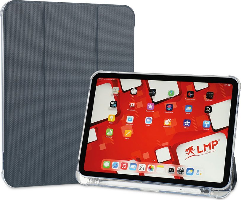 Mbulesë tablet LMP SlimCase për iPad 10.9" 2022, me mbajtëse stilolapsi, gri