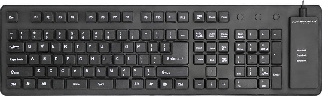 Tastierë Esperanza EK140, me kabllo, UK, e zezë
