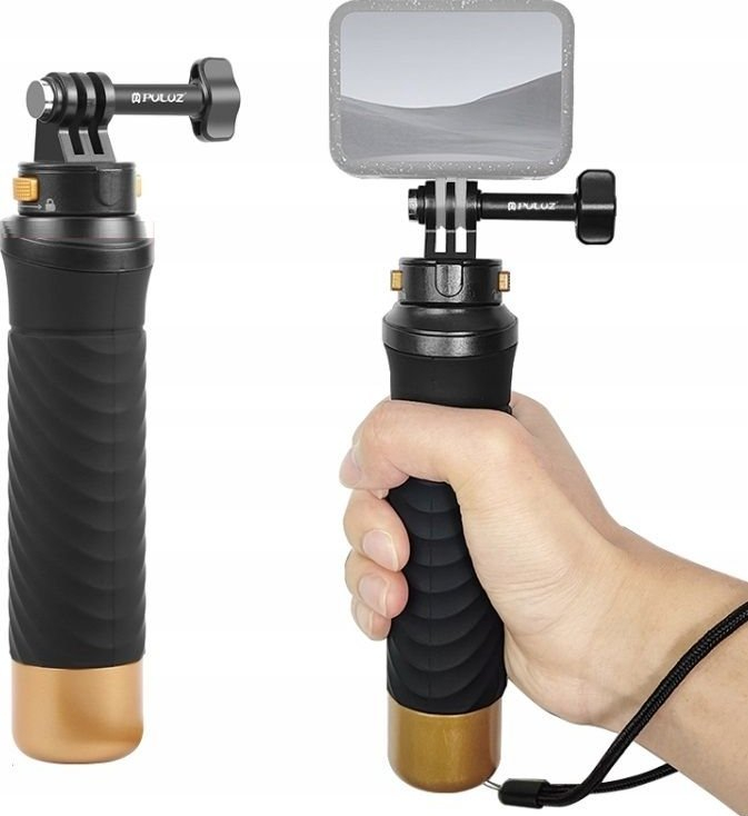 Dorezë lundruese për kamera aksion Puluz PU1053B, kompatibile me GoPro SJCAM Xiaomi DJI INSTA360, e verdhë