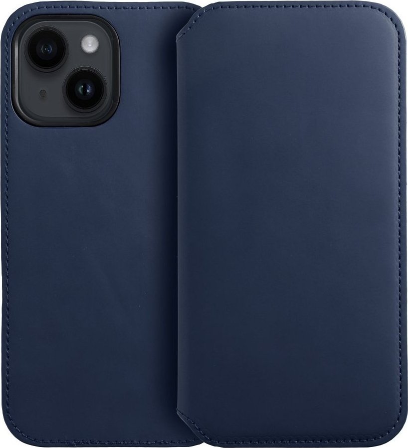 Këllëf telefoni Dual Pocket për Xiaomi 13T Pro, tip libër, me xhepa karte, blu navy