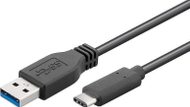 Kabllo USB MicroConnect USB-A në USB-C, 1.5m, USB 3.2, e zezë
