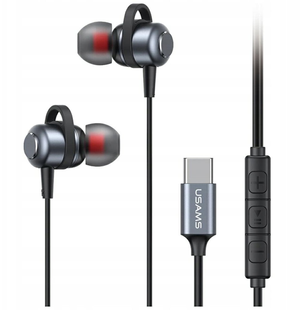 Kufje me kabllo Usams EP-48, USB-C, stereo, ngjyrë argjendi