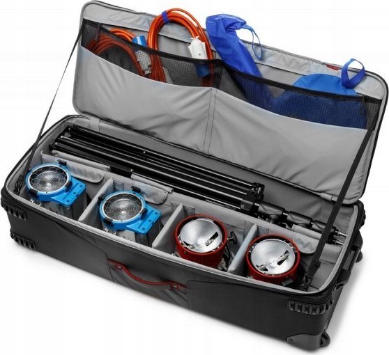 Organizues me rrota Pro Light LW-99-2, për pajisje fotografike, material i lehtë, i zi