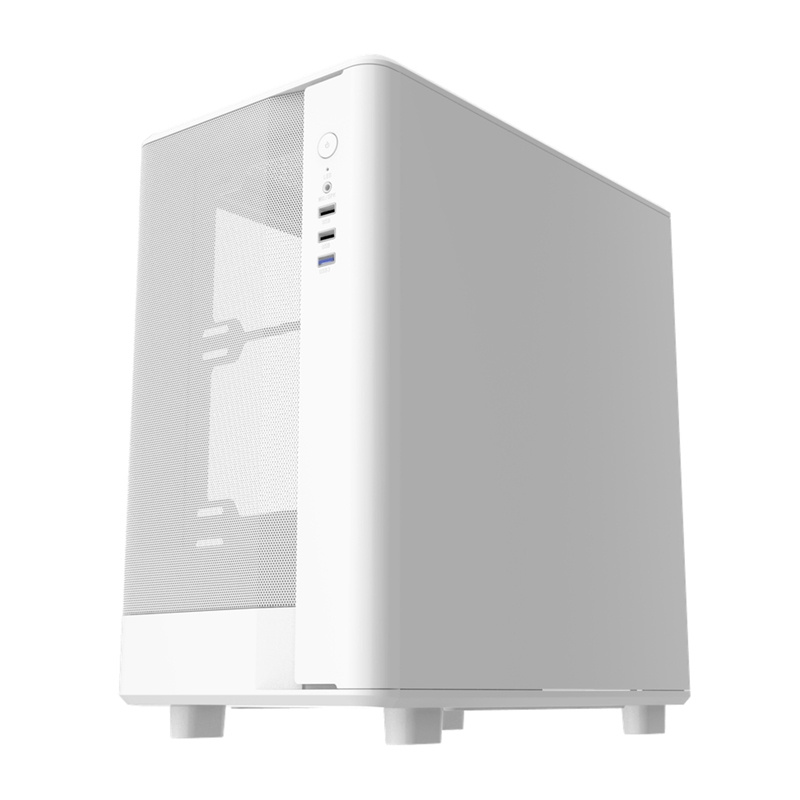 Kasa kompjuteri Darkflash DB330M Mesh, ITX M-ATX, xham i temperuar, e bardhë