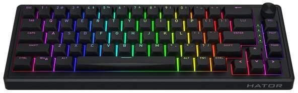 Tastierë HATOR Skyfall 65 Wired, mekanike 65%, QWERTY US, e zezë