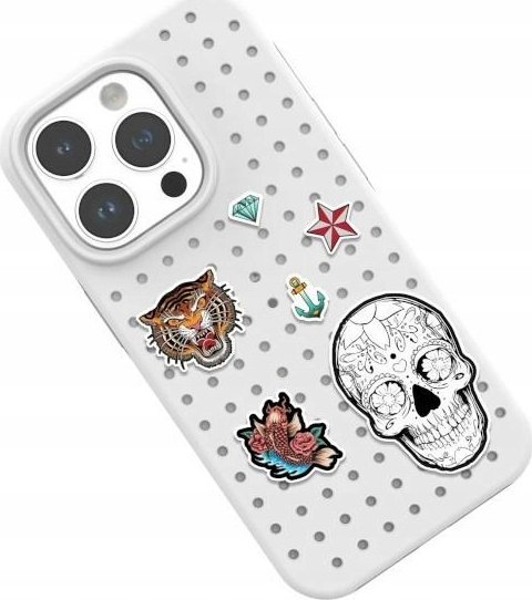 Set këllëf Pinifit Pinit Dynamic Case + Tattoo Pin, për iPhone 13 6.1" dhe iPhone 14 6.1", i zi me dizajn
