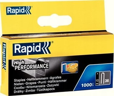 Kapëse letre Rapid High Performance No.36, 12mm, çelik i galvanizuar, paketë 5x1000