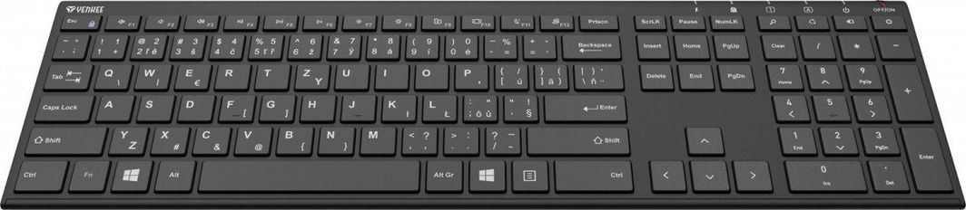 Tastierë Yenkee SLIM, wireless, DE, e zezë