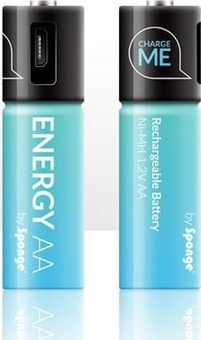 Bateri rikarikueshme Sponge Energy AAA, 450mAh, Micro USB, 1.2V