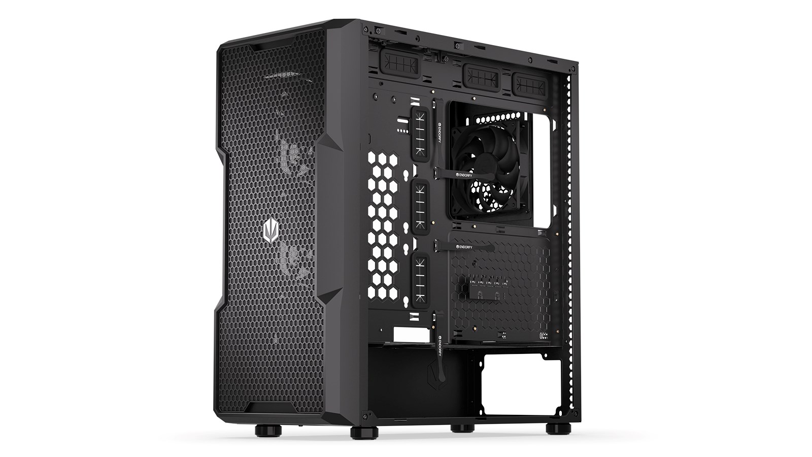 Kornizë kompjuteri Endorfy Regnum 400 Air, ATX E-ATX, xham i temperuar, e zezë
