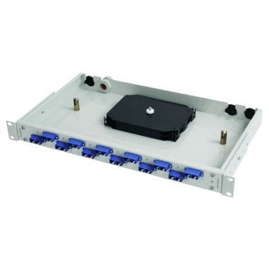 Patch panel fibër optike Telegärtner BASIS V, 1U, 6x LC duplex, multimode OM3, turkeze