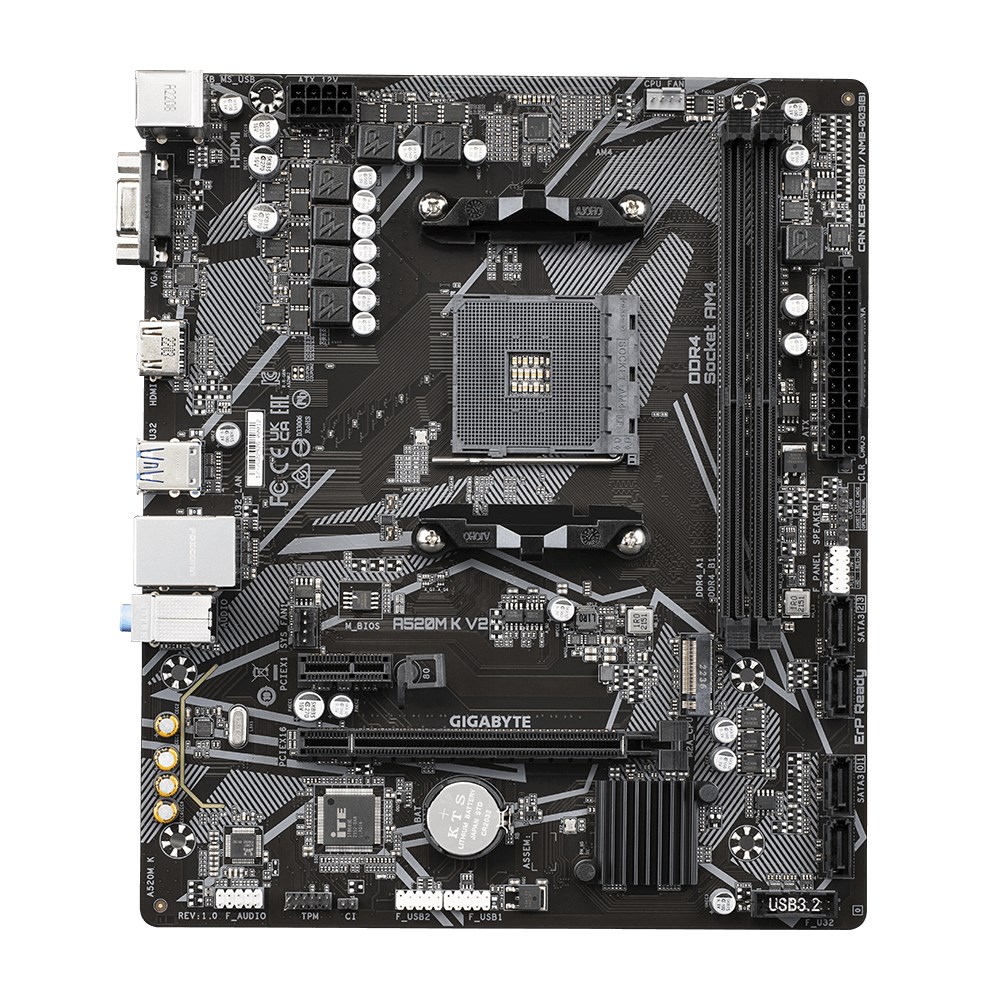 Pllakë amë Gigabyte A520M K V2 AMD A520 Socket AM4 micro ATX