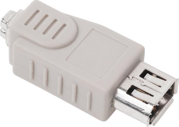 Adapter FireWire IEE 1394, 6 pin hunn në 4 pin hunn, i zi