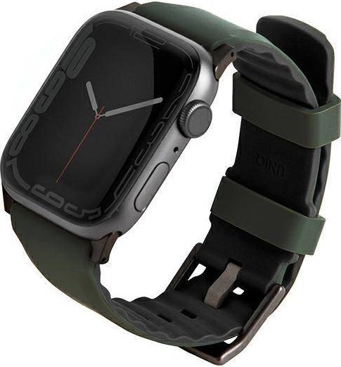 Rrip dore Uniq Linus Airosoft për Apple Watch 42/44/45/49mm, silikon, jeshile