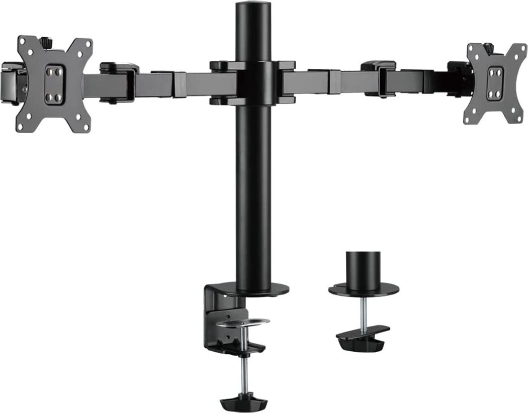 Mbajtës tavoline për monitorë LogiLink BP0106, për 2 monitorë 17"-32", kapacitet 9 kg, i zi